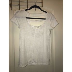Chaser White Short Sleeve Tee Open Back Size XS